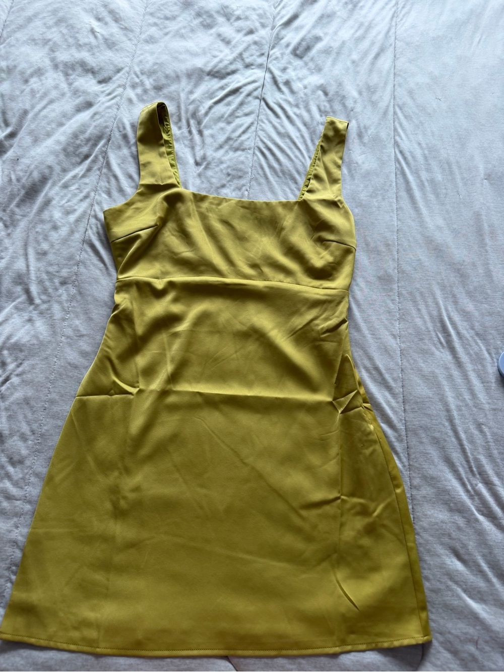 Lulu's Square-Neck Mini Dress in Olive